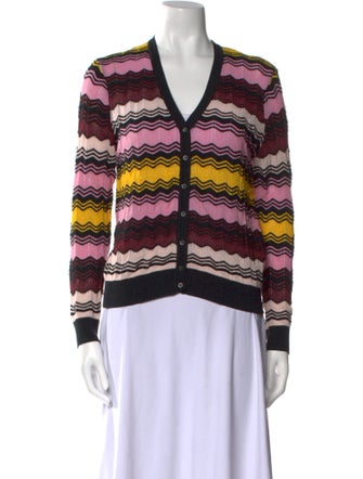 M Missoni Striped V-Neck Sweater