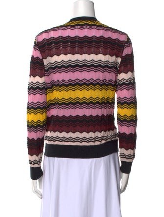 M Missoni Striped V-Neck Sweater