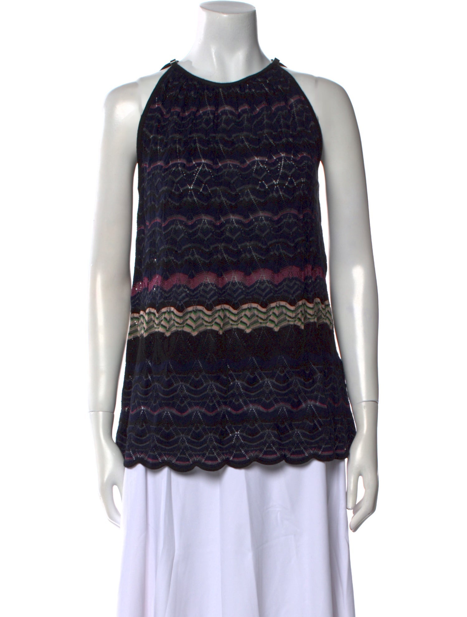 M Missoni Printed Crew Neck Top