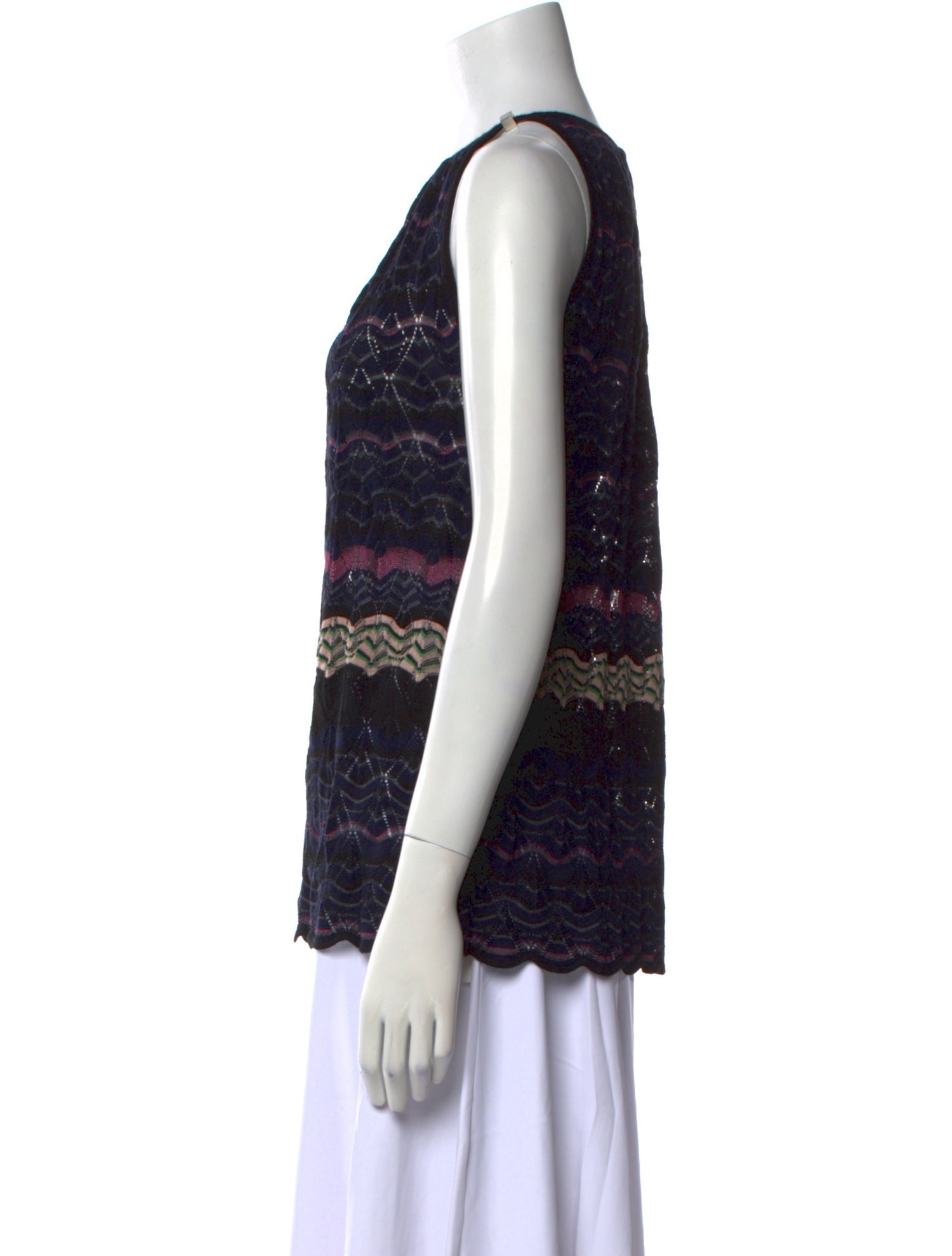 M Missoni Printed Crew Neck Top