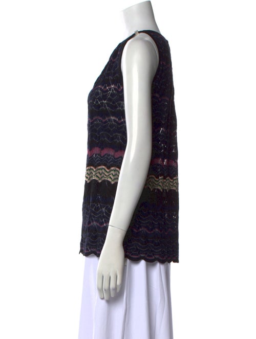 M Missoni Printed Crew Neck Top