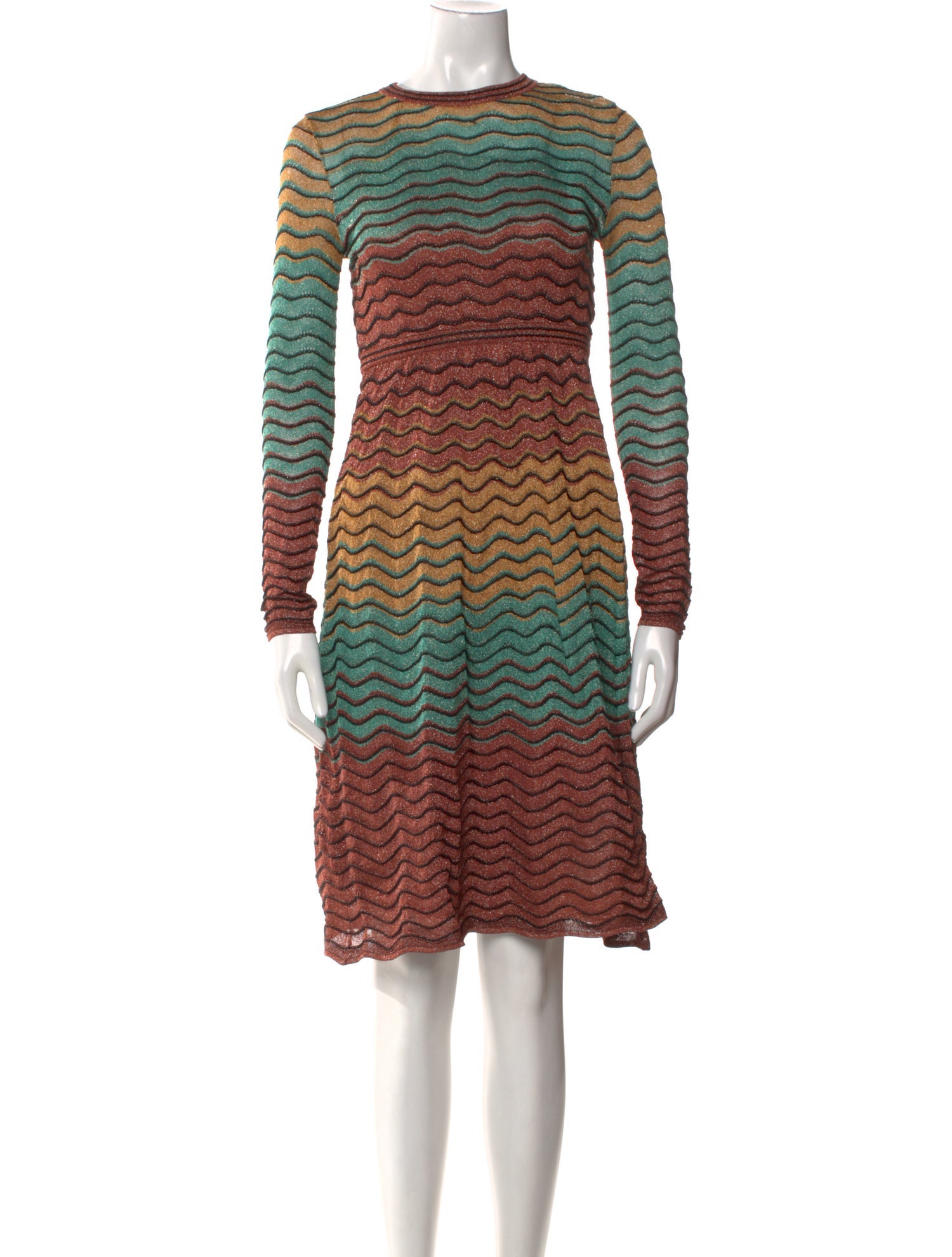 M Missoni Striped Knee-Length Dress