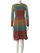 M Missoni Striped Knee-Length Dress