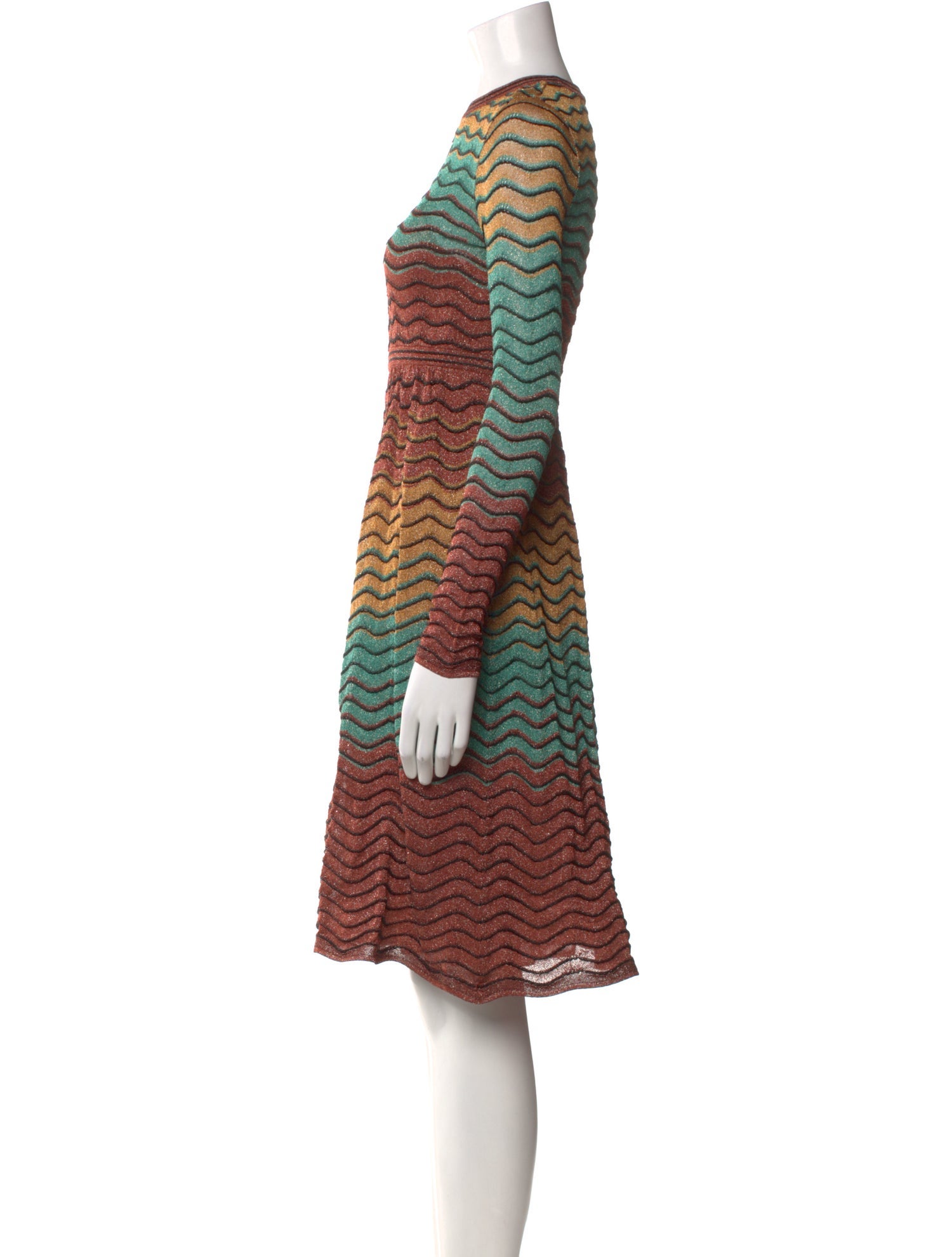 M Missoni Striped Knee-Length Dress