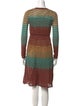 M Missoni Striped Knee-Length Dress