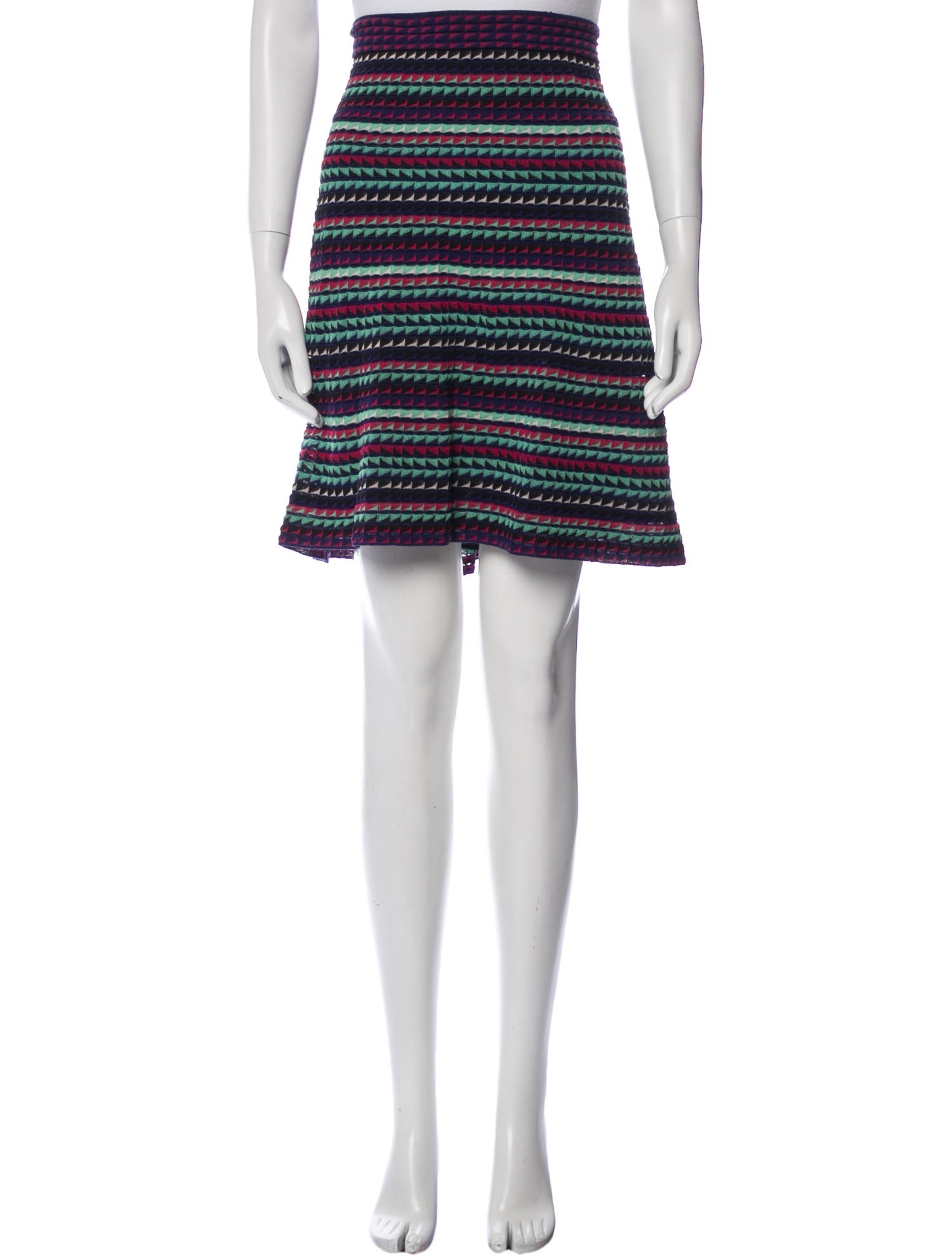 M Missoni Striped Knee-Length Skirt