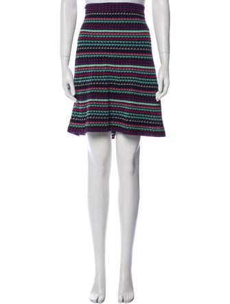M Missoni Striped Knee-Length Skirt