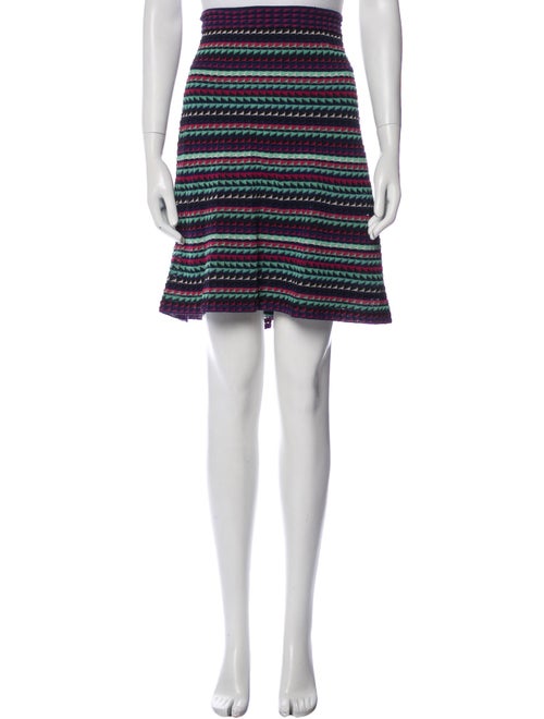 M Missoni Striped Knee-Length Skirt