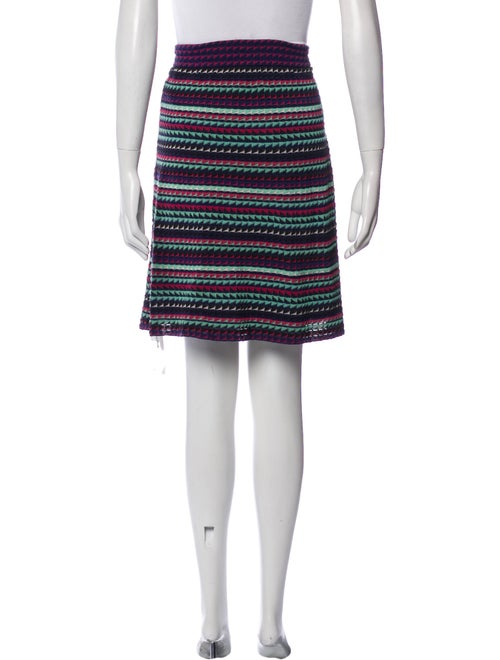 M Missoni Striped Knee-Length Skirt