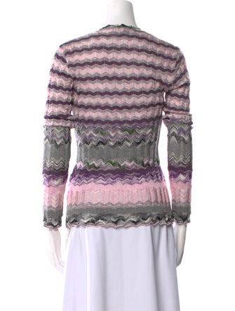 M Missoni Striped V-Neck Sweater