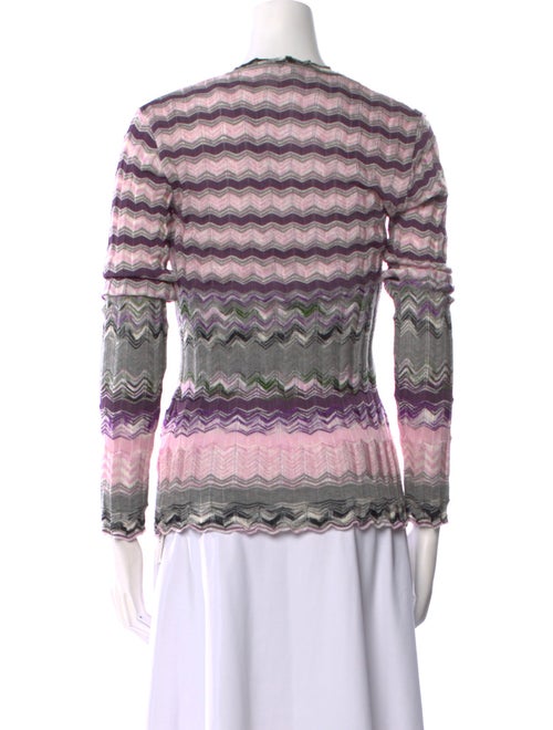 M Missoni Striped V-Neck Sweater