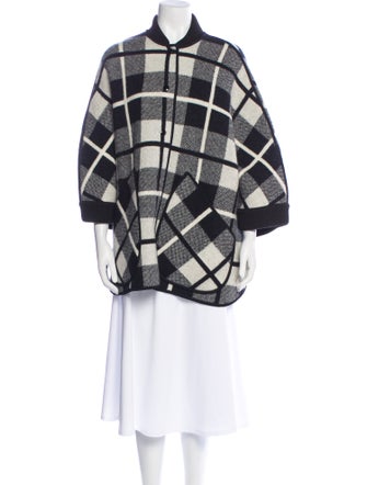 M Missoni Virgin Wool Plaid Print Jacket