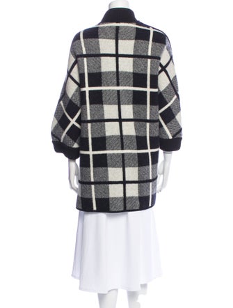 M Missoni Virgin Wool Plaid Print Jacket