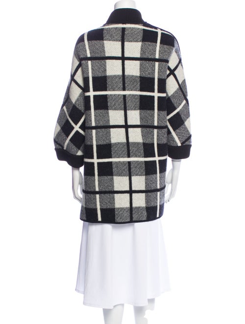M Missoni Virgin Wool Plaid Print Jacket