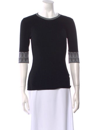 M Missoni Crew Neck Three-Quarter Sleeve T-Shirt