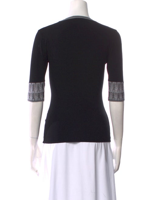 M Missoni Crew Neck Three-Quarter Sleeve T-Shirt