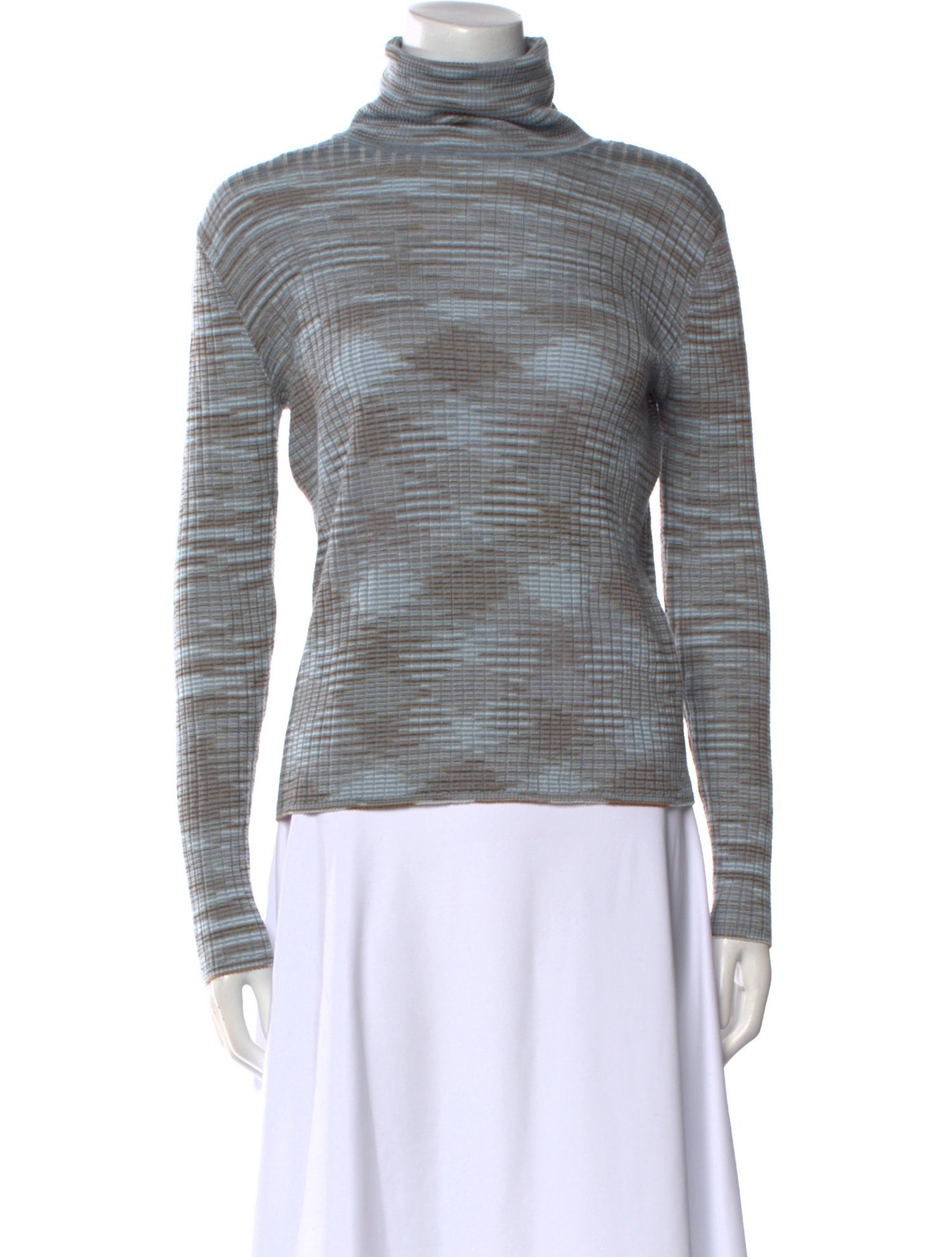 M Missoni Striped Turtleneck Sweater