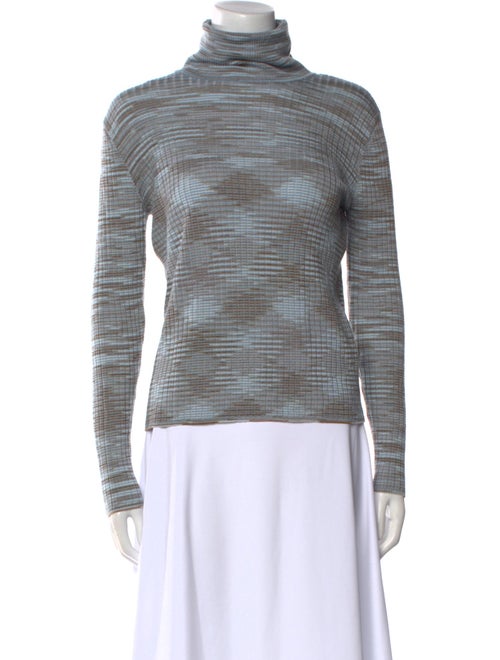 M Missoni Striped Turtleneck Sweater