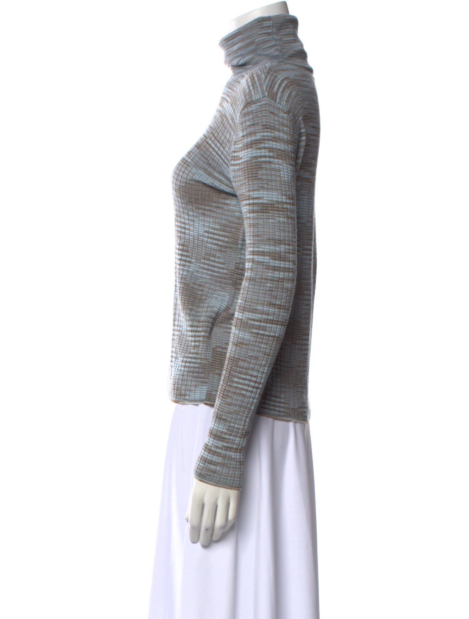 M Missoni Striped Turtleneck Sweater