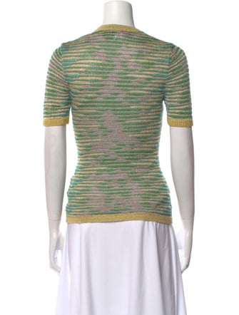 M Missoni Striped V-Neck Sweater