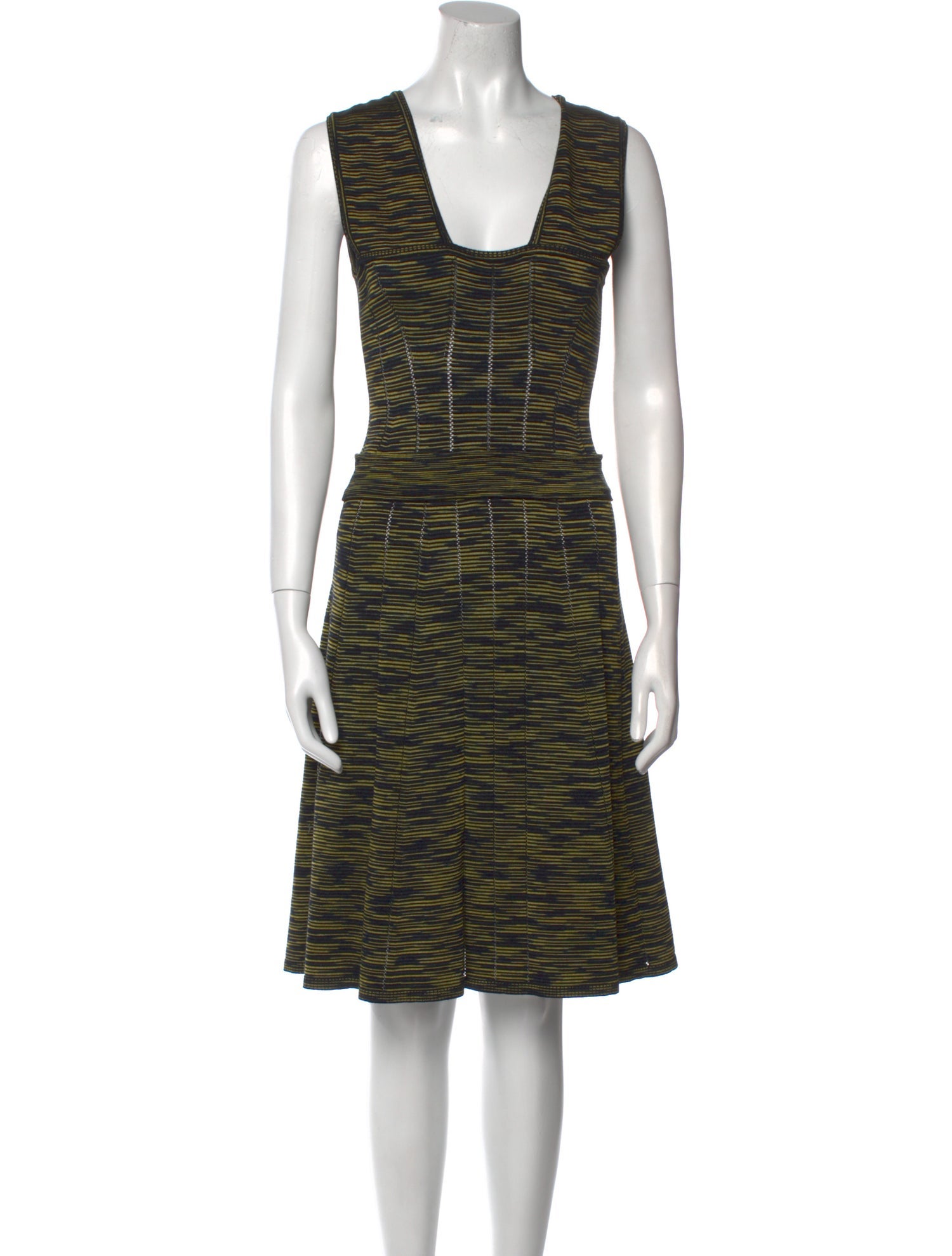 M Missoni Striped Knee-Length Dress