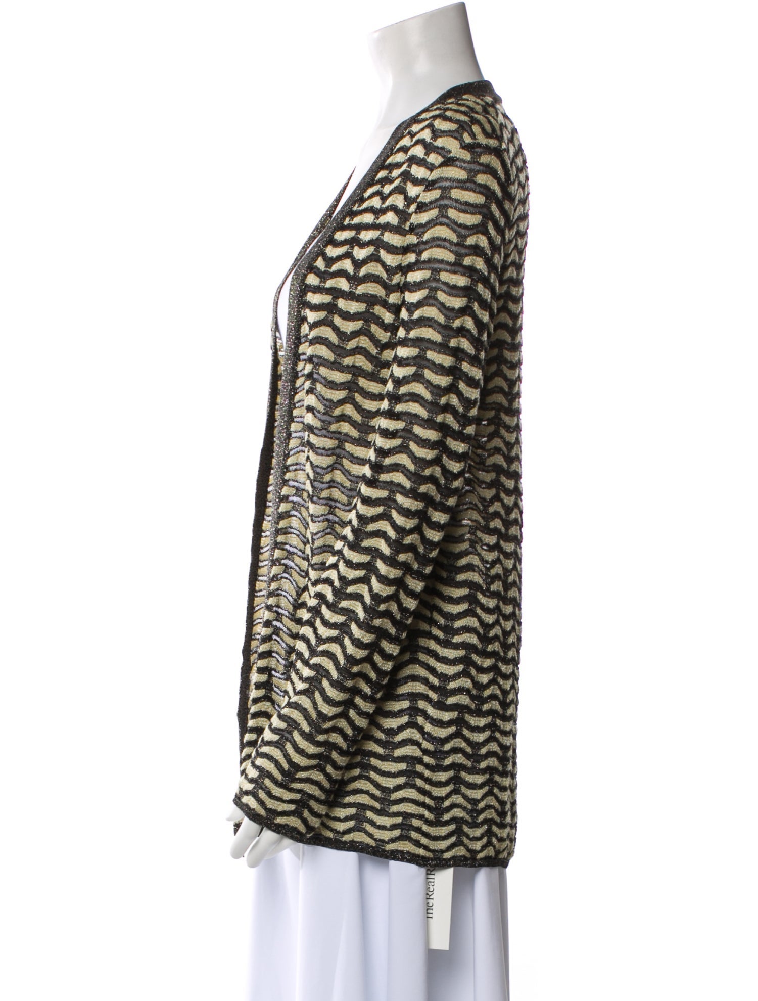 M Missoni Printed Open Front Sweater