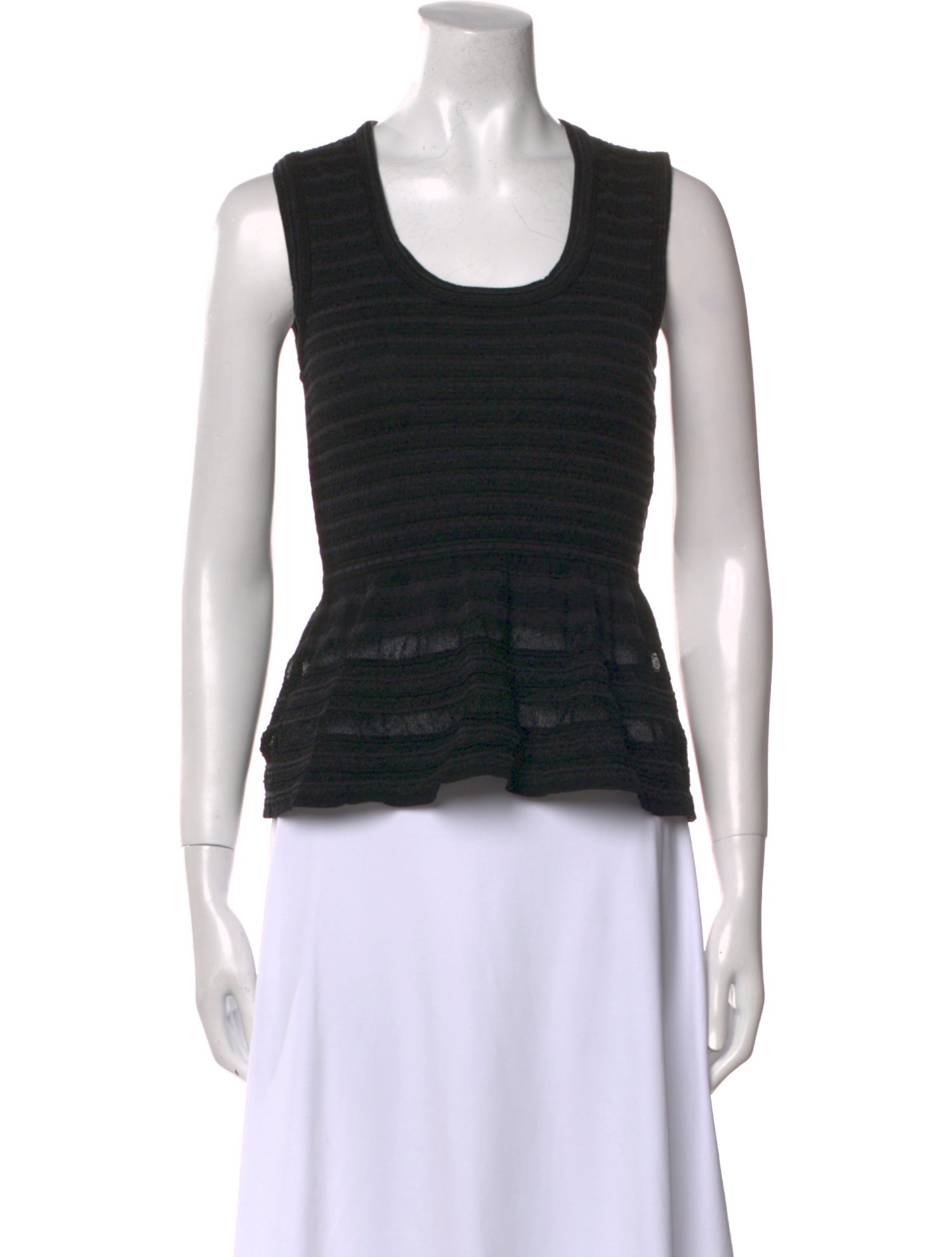 M Missoni Scoop Neck Sleeveless Top