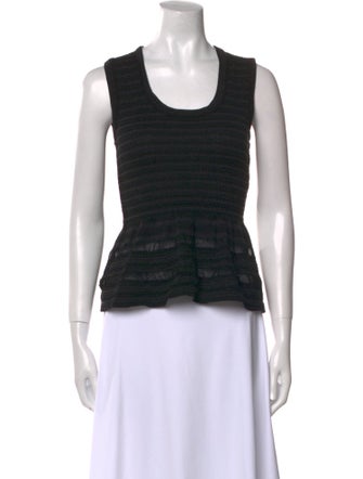 M Missoni Scoop Neck Sleeveless Top