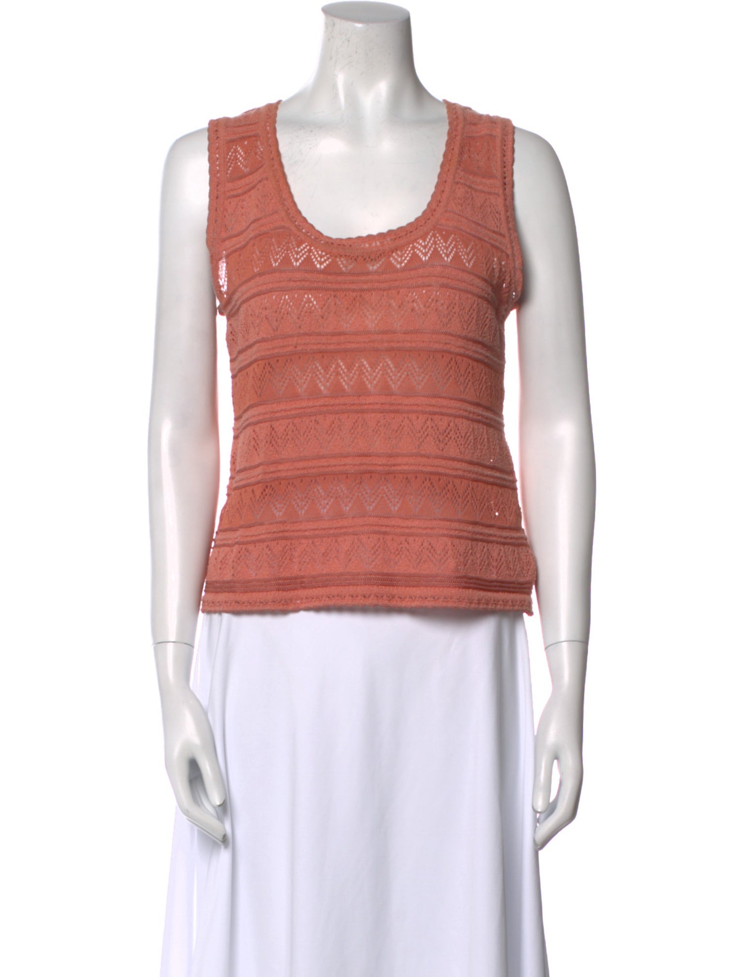M Missoni Scoop Neck Sleeveless Top
