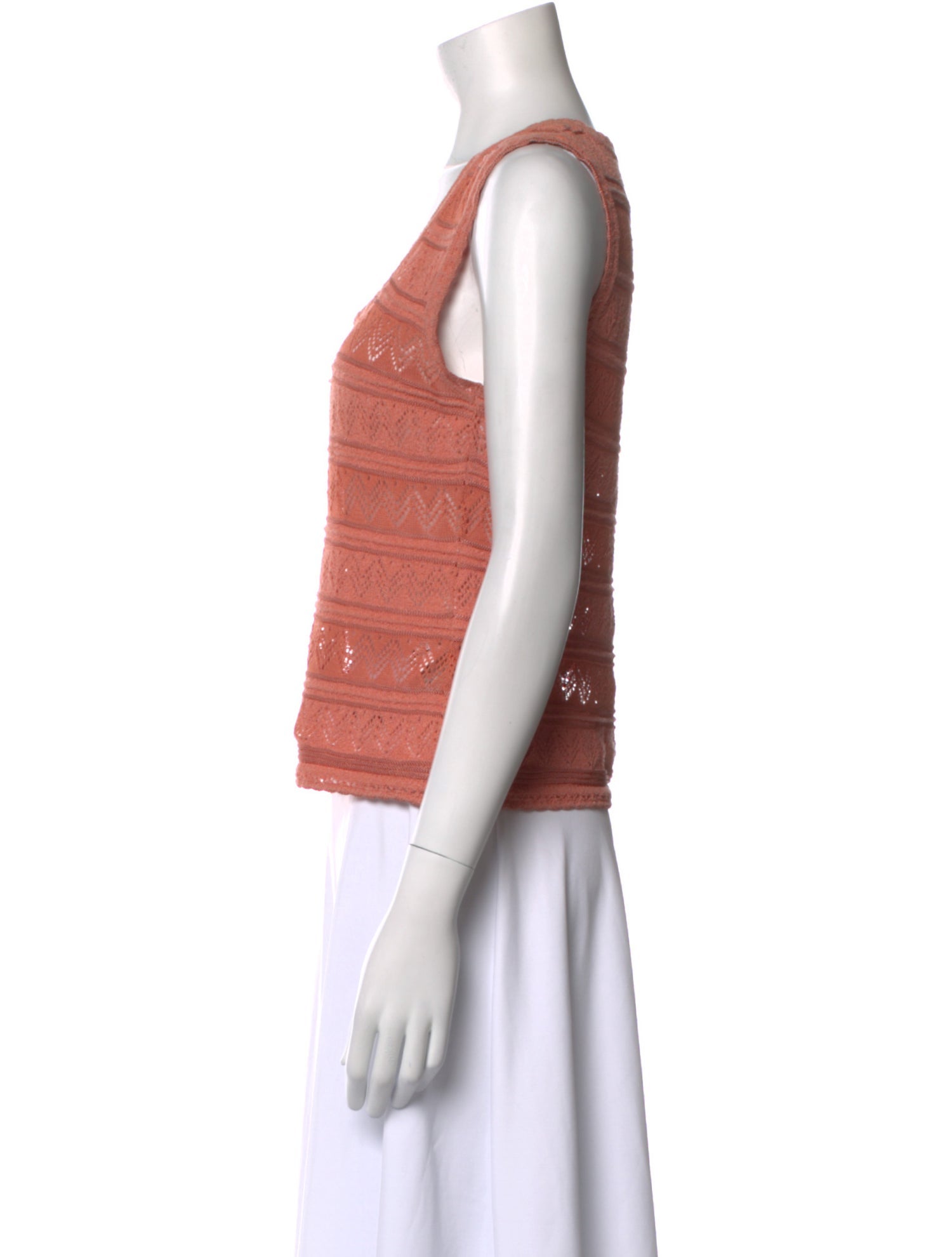 M Missoni Scoop Neck Sleeveless Top