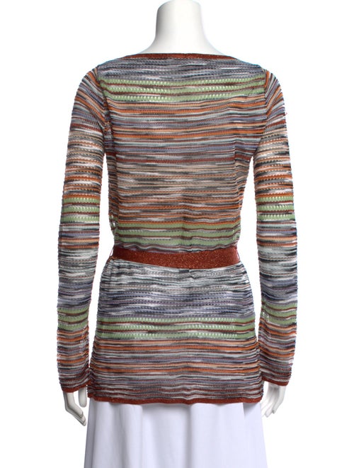 M Missoni Striped V-Neck Sweater
