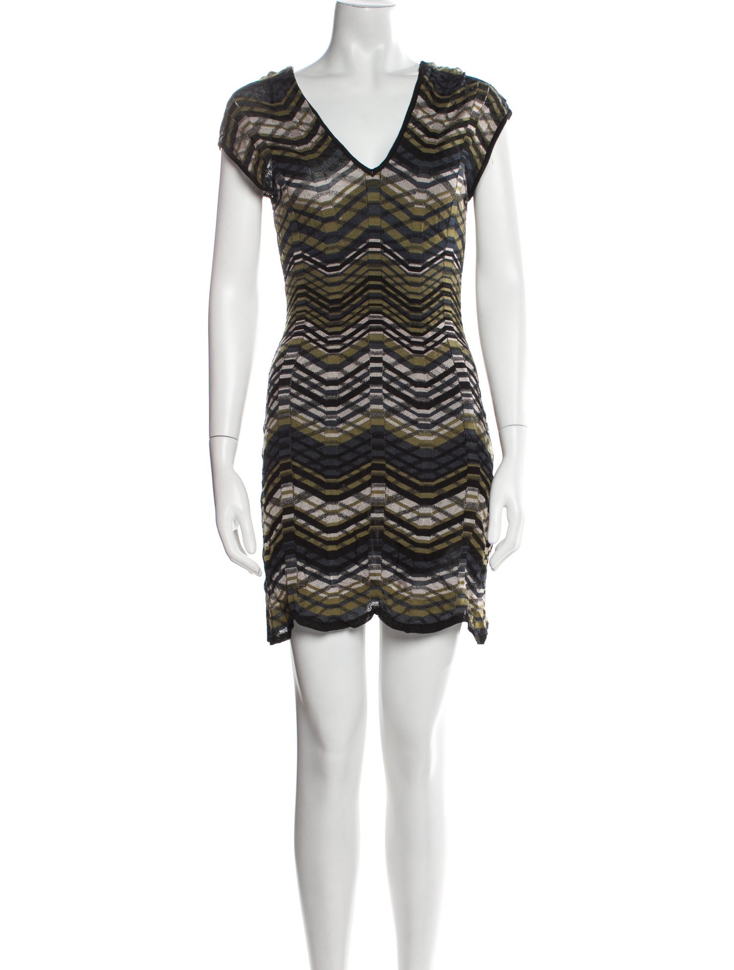 M Missoni Striped V-Neck Tunic