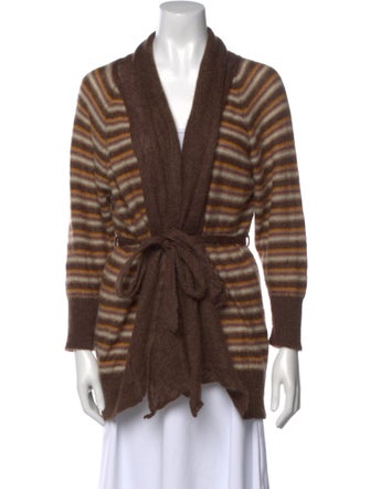 M Missoni Striped V-Neck Sweater