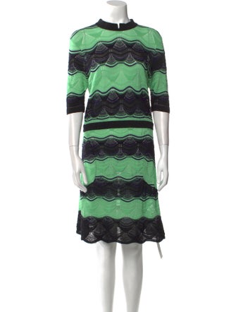 M Missoni Striped Knee-Length Dress