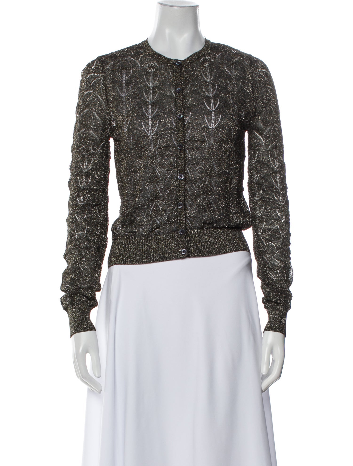 M Missoni Lace Pattern Crew Neck Sweater