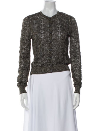 M Missoni Lace Pattern Crew Neck Sweater