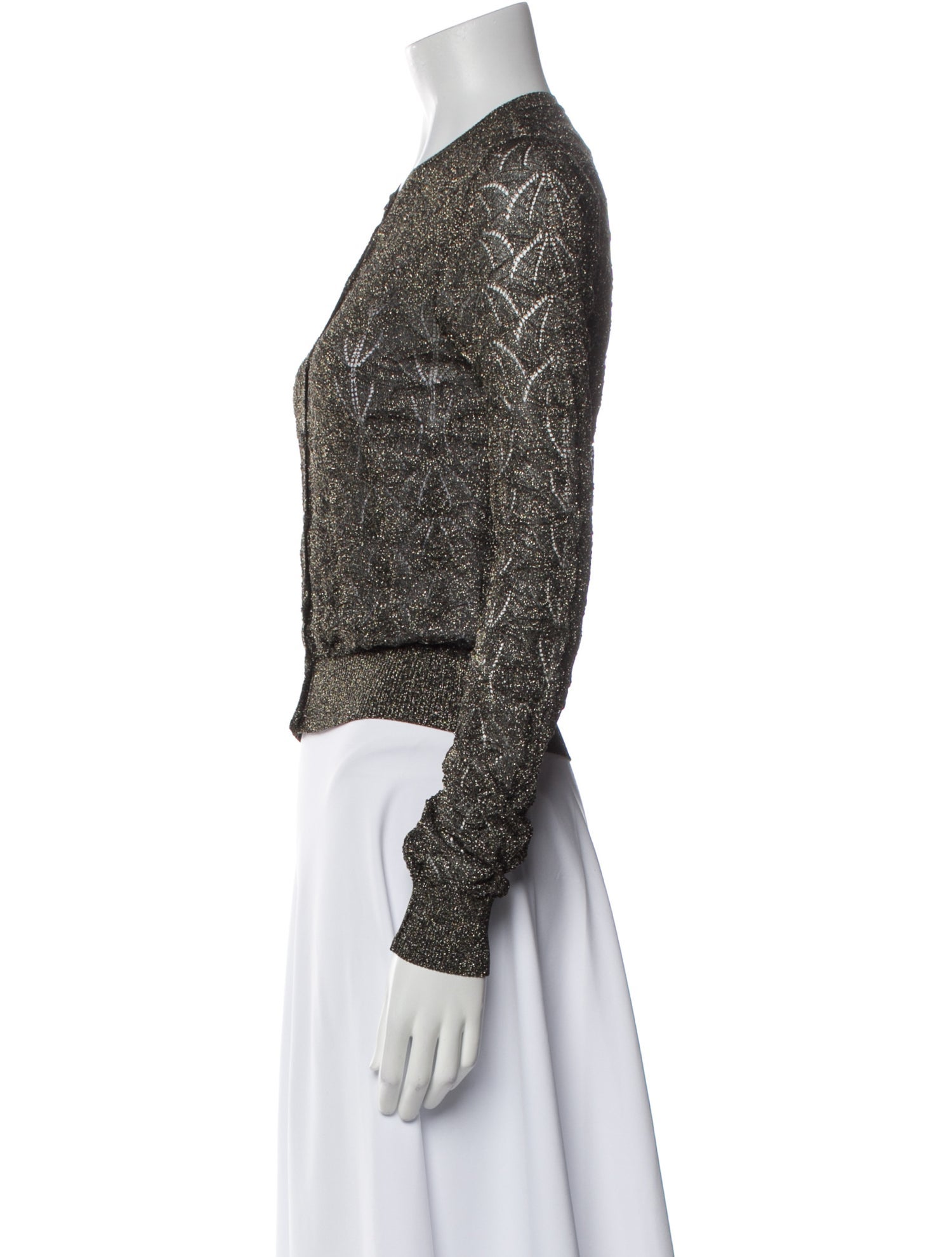 M Missoni Lace Pattern Crew Neck Sweater