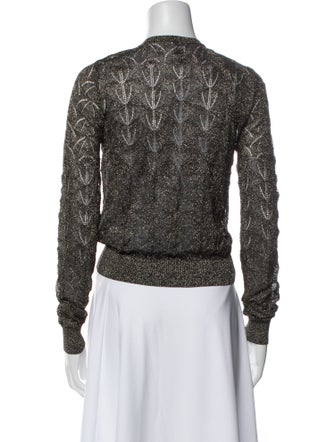 M Missoni Lace Pattern Crew Neck Sweater
