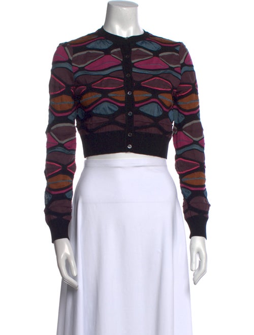 M Missoni Striped Crew Neck Sweater