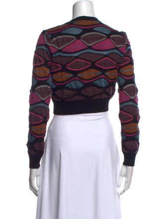 M Missoni Striped Crew Neck Sweater