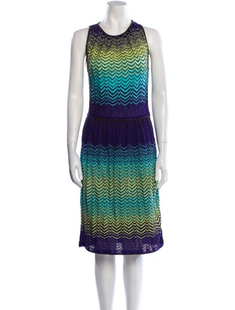 M Missoni Striped Midi Length Dress