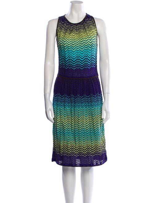 M Missoni Striped Midi Length Dress