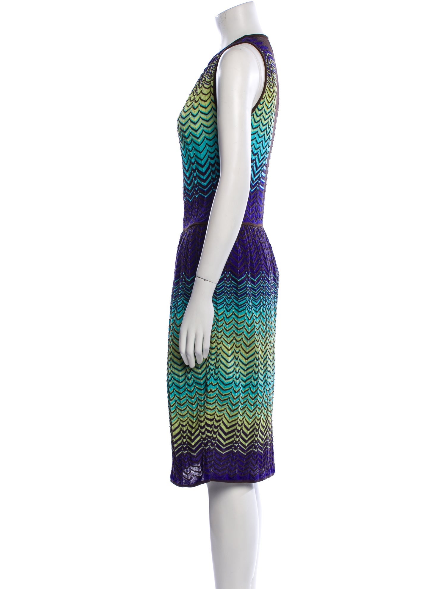 M Missoni Striped Midi Length Dress