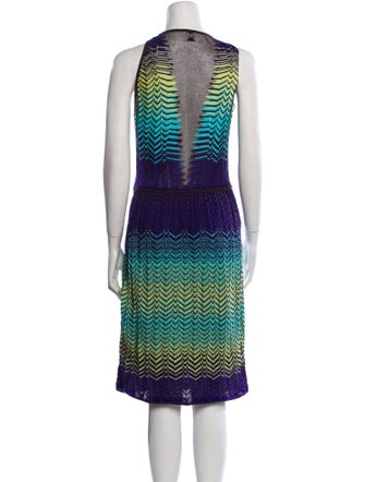 M Missoni Striped Midi Length Dress