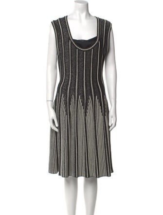 M Missoni Striped Knee-Length Dress
