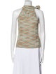 M Missoni Striped Mock Neck Top