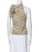 M Missoni Striped Mock Neck Top