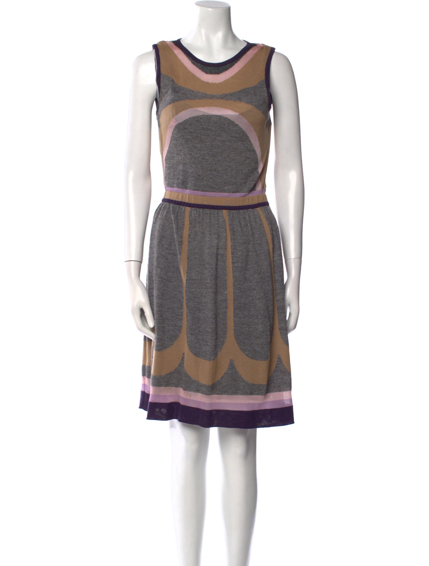 M Missoni Striped Knee-Length Dress