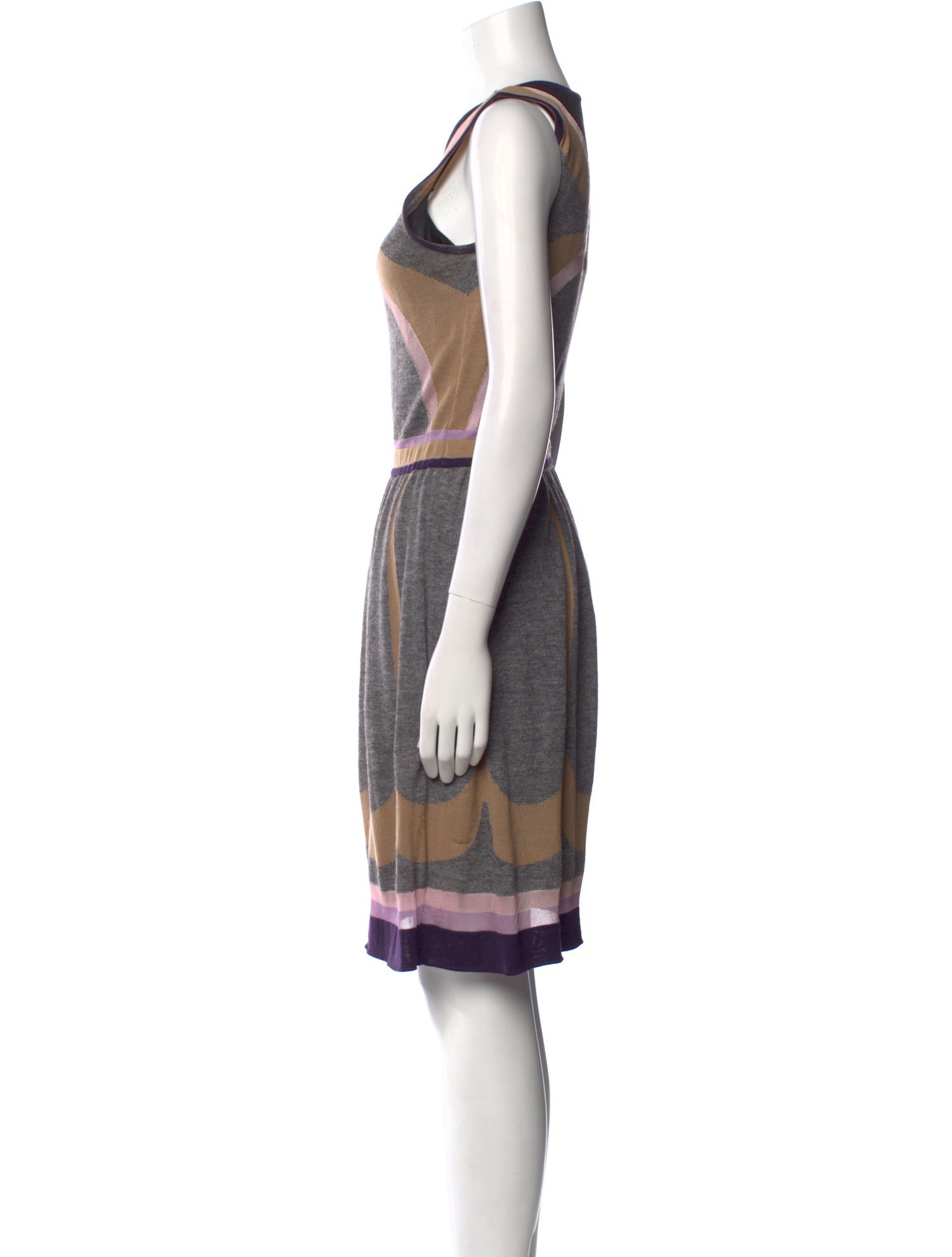 M Missoni Striped Knee-Length Dress