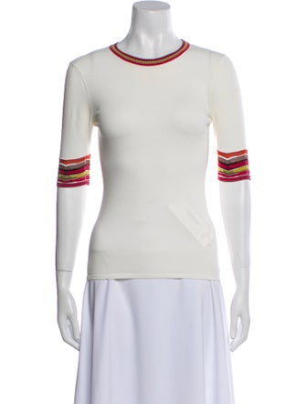 M Missoni Crew Neck Three-Quarter Sleeve T-Shirt